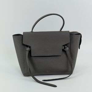 Black Leather Top-Handle Bag